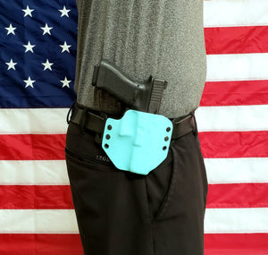 Sure-Fit O.W.B. Holster Light Blue (Left HAND) Gun Models S-W