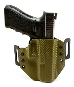 Sure-Fit O.W.B. Holster OD Green Carbon (RIGHT HAND) Gun Models A-R