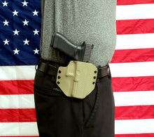Load image into Gallery viewer, Sure-Fit O.W.B. Holster Tan Carbon (LEFT HAND) Gun Models A-R